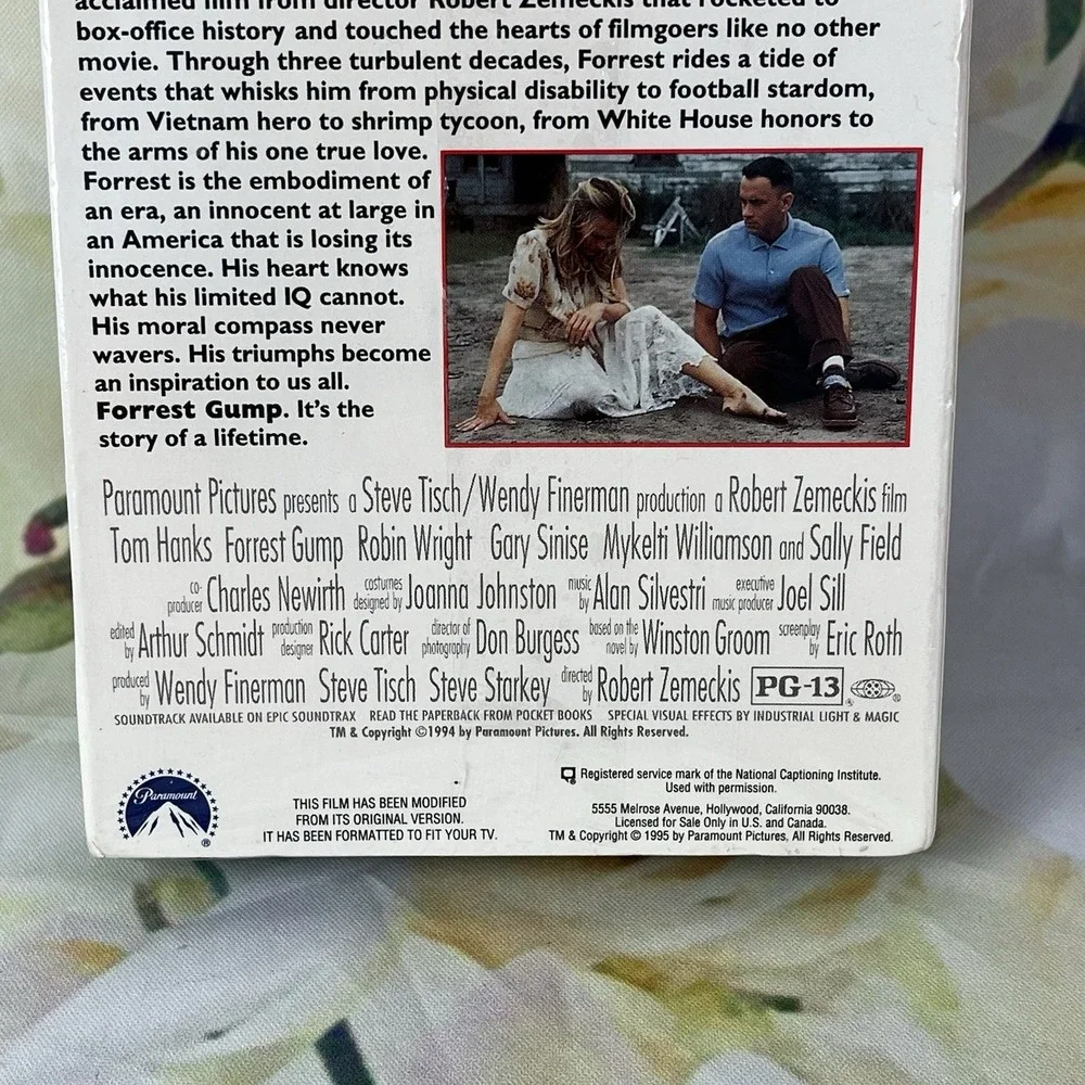 Forrest Gump VHS 1994 NEW Sealed White Paramount Watermark